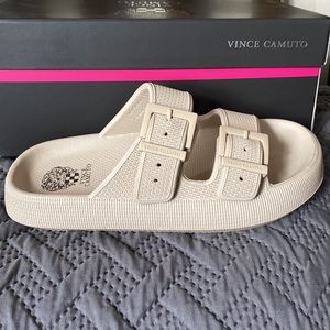 Vince Camuto Beige Slides VC-AVELLTA